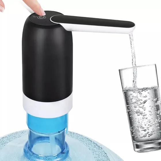 Dispenser Agua Automatico Plegable Bomba Bidon Portatil Color Negro