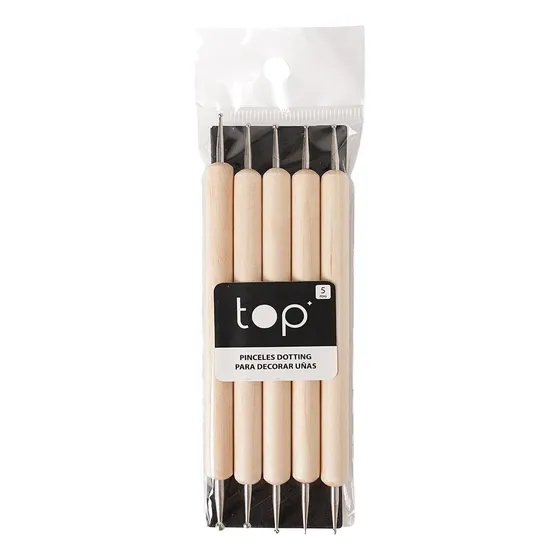 Pinceles Dotting Para Uñas Top Premium 5 Piezas