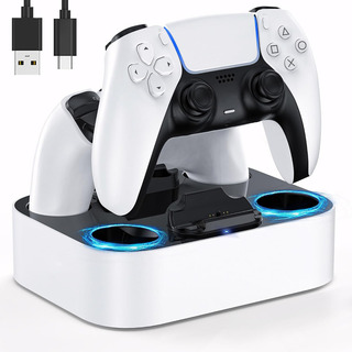 Gllai Cargador Para Controles De Ps5 Dualsense, Estacion De Carga Dual Para Controles De Playstation 5 Con Indicador Led Y Base Antideslizante Gllai Cargador Para Controles De Ps5 Dualsense, Estacion De Carga Dual Para Controles De Playstation 5 Con Indicador Led Y Base Antideslizante