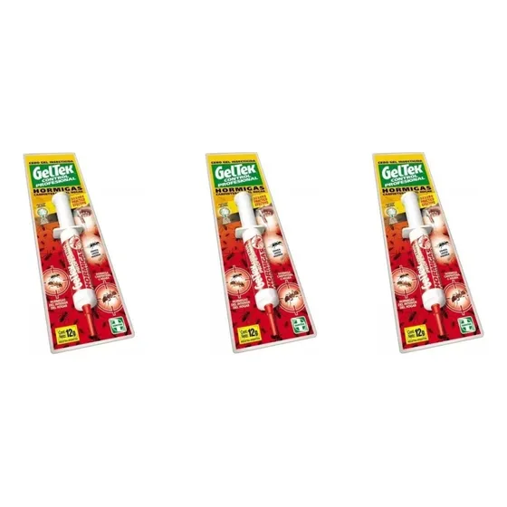 Veneno Mata Hormigas Jeringa Geltek 12g Cebo Gel X 3u