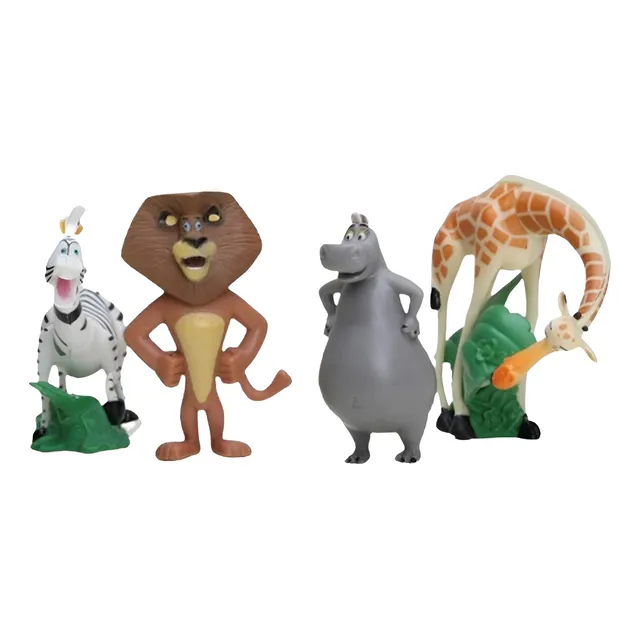Madagascar Bonecos Miniaturas 4pcs Alex Marty Glória Melman