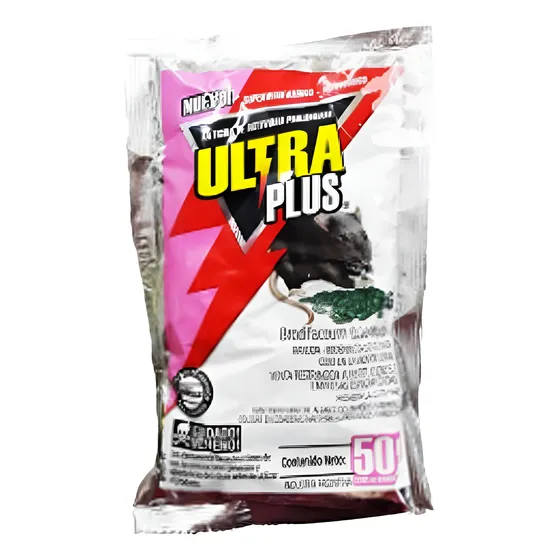 Veneno Para Ratas Y Ratones Raticida Ultra Plus Mf Shop 50 G