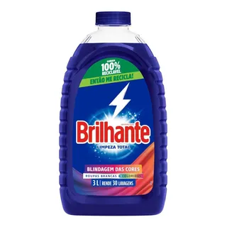 Brilhante Lava Roupas LĂquido Limpeza Total 3 Litros Brilhante Lava Roupas LĂquido Limpeza Total 3 Litros