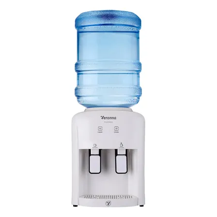 Bebedouro De Mesa Gela Água Refrigerado Elétrico Bivolt Galão 10°-32° Cor Branco Veronna