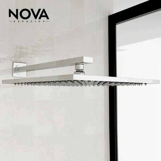 Nova Regadera Element Neo 16   Acero Inox Sin Brazo