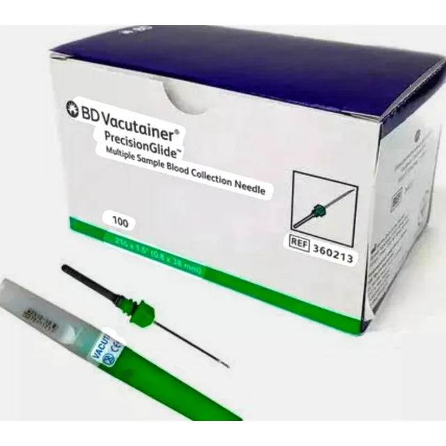 Aguja Vacutainer Bd X 21 G X 1x1/2 Caja X 100 Unidades