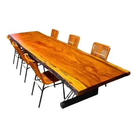 Mesa Borda Orgânica De Madeira Maciça - Madepoxi Premium
