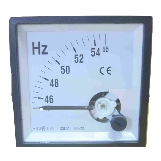 Frecuencímetro Analogico 50hz 220 Volt Ca 72 X 72mm