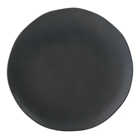 Jogo Com 6 Pratos Rasos Orgânico Preto Matte Ø26,5cm Porto Brasil