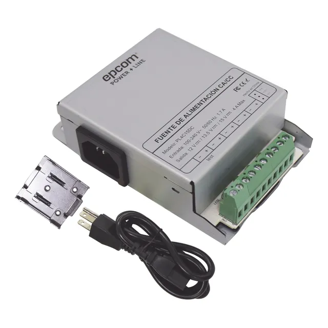 Fuente De Poder Metálica P 4cámaras 12 O 13.5 O 15 Vcc 4amp