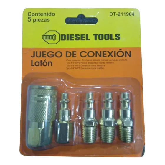 Juego Acoples Conexión 5 Pzas. Diesel Tools