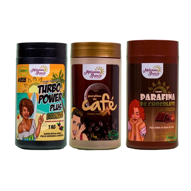 Kit Melanina Bronze 3 Parafina 1 Kilo.