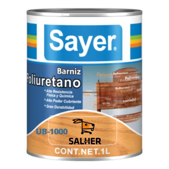 Acabado De Poliuretanoo Brillante Uresayer Top 1 Lt Ub-1000 Color Transparente / Liquido Ambar