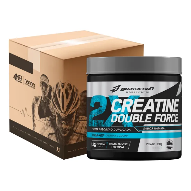 Atacado 12x Creatina Double Force 150g Bodyaction