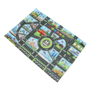 Alfombra De Juego En La Carretera Del Tráfico Del Mapa Alfombra De Juego En La Carretera Del Tráfico Del Mapa