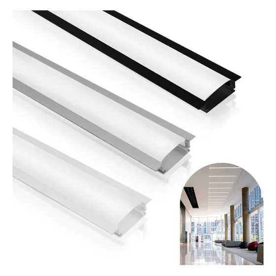 Kit 10 Metros Perfil Alumínio Embutir Slim P/ Fita Led Luz Branco 127/220V
