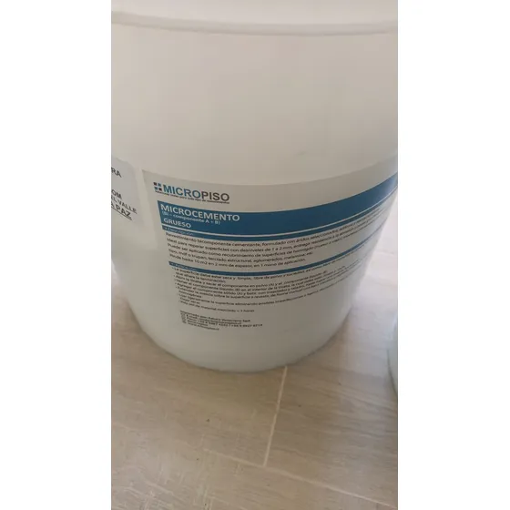 Kit Microcemento Micropiso  Para Muros Mueble Quincho Pisos Blanco