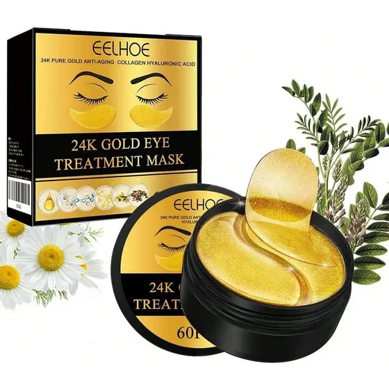 Parches De Colágeno 24k Para Contorno De Ojos X60 Todo Tipo De Piel Día/noche