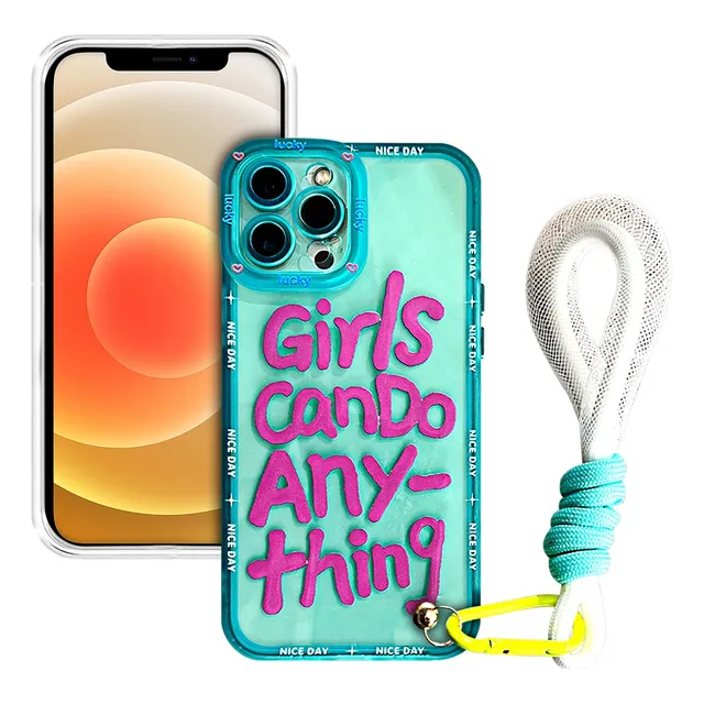 Carcasa Para iPhone Series Hunger Im Hungry Girl Lanyard