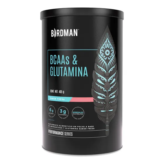 Suplemento en polvo Birdman Performance Series sabor fresa x 405g BCAAs & Glutamina