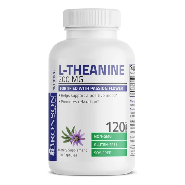L-teanina De 200 Mg Bronson 120 Cápsulas