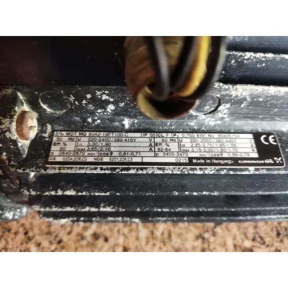 Bomba De Succión Multietapa Vertical De 1 Hp Grundfos. 