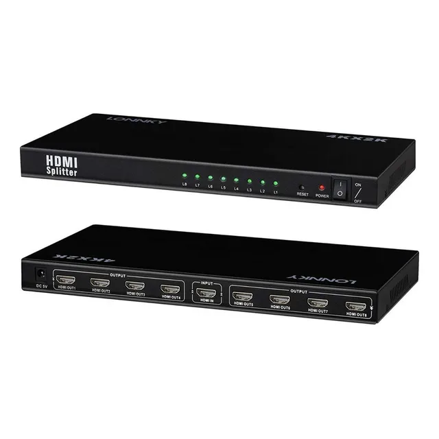 Divisor Hdmi Spitter 1x8 1 Entrada 8 Salidas 4k 1080p 60hz