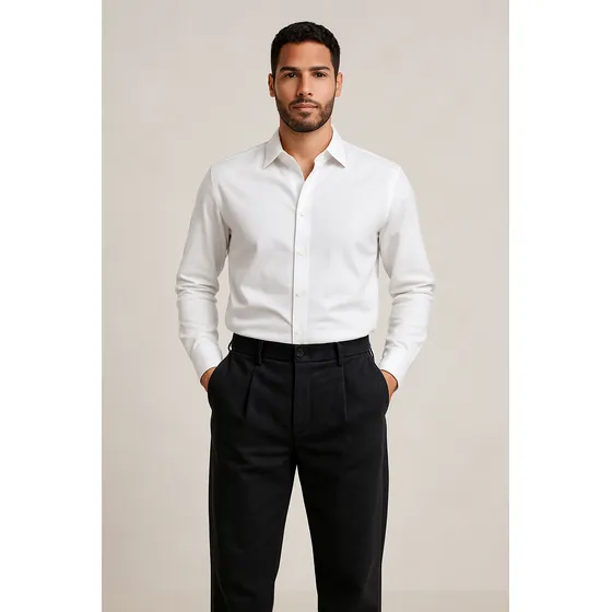 Pantalon Sastrero Gamuzado Chino Oversize Hombre