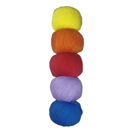 Pack Hilo De Algodón 8/6 A Crear 5 Ovillos De 50 Gr Tejer