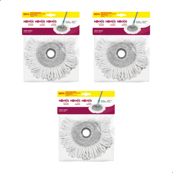 Kit 3 Refil Mop Twister/slim/easy Noviça