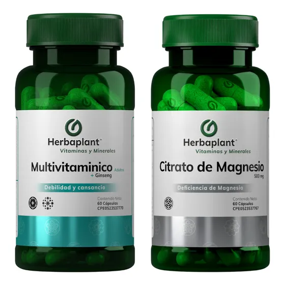 Multivitamínico Y Citrato Magnesio 500mg Pack Herbaplant