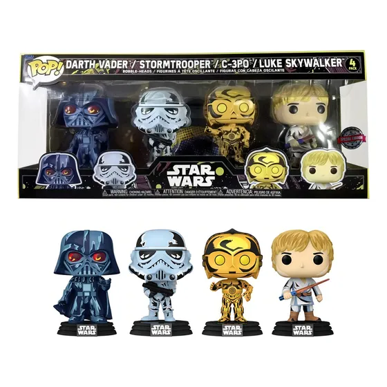 Funko Pop Star Wars Retro Series, paquete de 4 unidades, edición especial