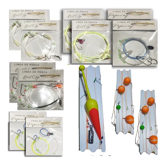 Combo Completo Linea Pesca Pejerrey Flote Y Fondo Excelente 