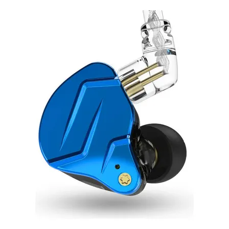 Audífonos In Ear Kz Zsn Pro Con Micrófono Híbridos Royal Blue Mic