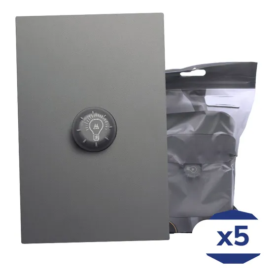Placa Contacto Atenuador Iluminación 100w 127vca Gris Oxford 74x112mm Skin Feel Luxury Artlite Apl-411 Paquete 5 Piezas