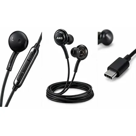 Fone De Ouvido Estereo Akg Usb-c Samsung - Preto Preto