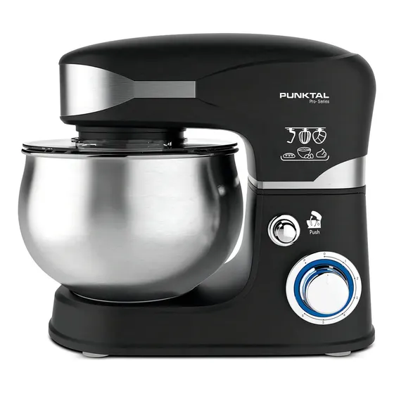 Batidora Planetaria Punktal PK-9370 1300W 5L Negra Acero 6 Velocidades | Cuotas sin interés