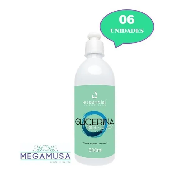 Glicerina Bidestilada 500ml Essencial -cx C/ 6 Unidades