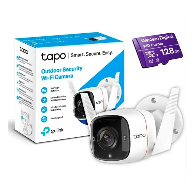 Combo Cámara Tplink Tapoc310 + Microsd 128gb Western Digital