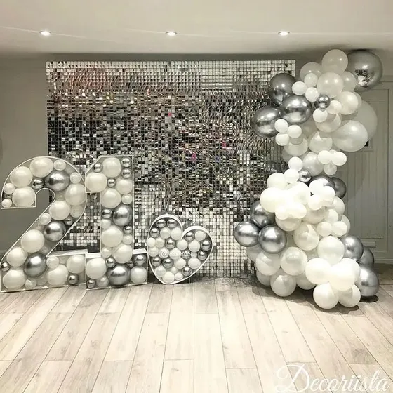 Cortina Decoracion - Mural Metalizada De Cuadros
