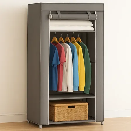 Armário Organizador Dobrável E Portátil Easy Decor Cinza