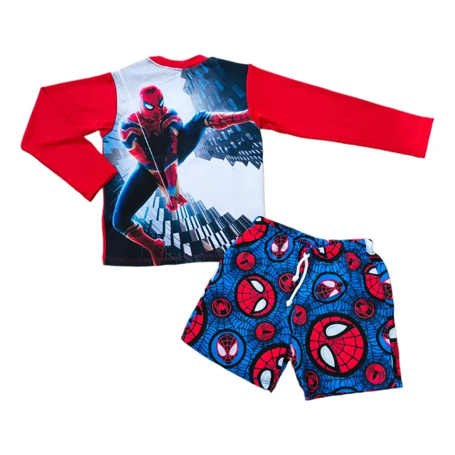 Vestido Traje De Baño Niños Super Heroes