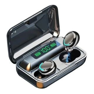 Fone De Ouvido Sem Fio Bluetooth F9 Com Carregador Portátil Cor Preto Cor Da Luz Azul Fone De Ouvido Sem Fio Bluetooth F9 Com Carregador Portátil Cor Preto Cor Da Luz Azul