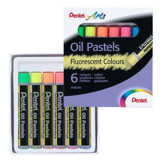 Gis Pastel De Aceite Fluorescente Pentel Arts Phn-f6 Caja 6u Gis Pastel De Aceite Fluorescente Pentel Arts Phn-f6 Caja 6u