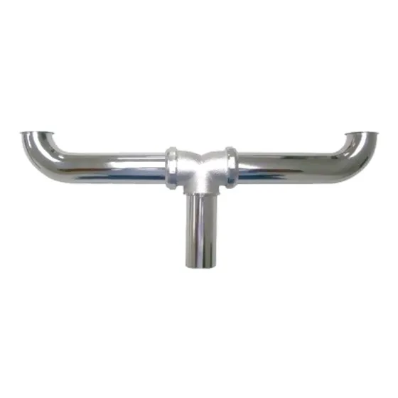 Colector Doble 1 1/2 Metalico Cromado C/borde Para Fregadero