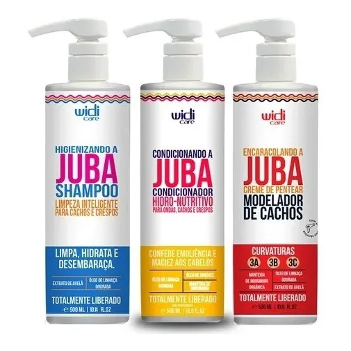 Kit Encaracolando Juba, Shampoo, Condicionador  Widi Care
