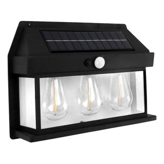 Lampara Aplique Solar Con Sensor 3 Focos 2700k Lampara Aplique Solar Con Sensor 3 Focos 2700k