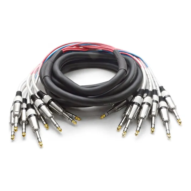 Cable Serpiente Trs De 8 Canales 1/4  - 15 Pies De Longitud
