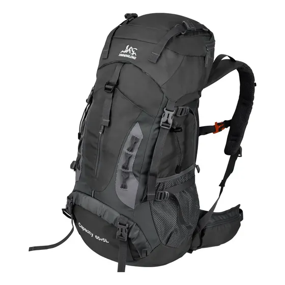 Mochila Impermeable Trekking Camping Senderismo Viajes 70l Color Negro