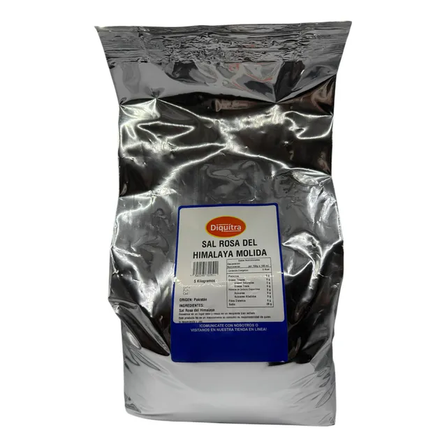 Sal Del Himalaya Rosa Molida Orgánica Y Natural 5 Kg